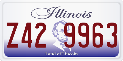 IL license plate Z429963