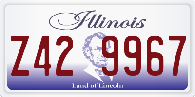IL license plate Z429967