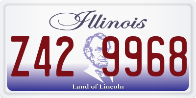 IL license plate Z429968