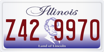 IL license plate Z429970