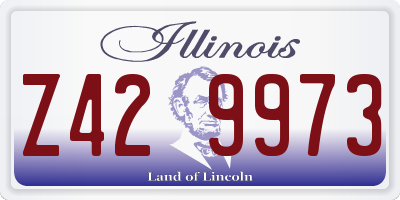 IL license plate Z429973