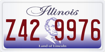 IL license plate Z429976