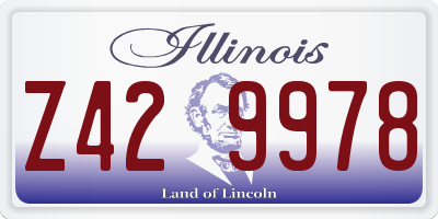 IL license plate Z429978