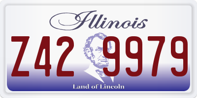 IL license plate Z429979