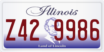 IL license plate Z429986