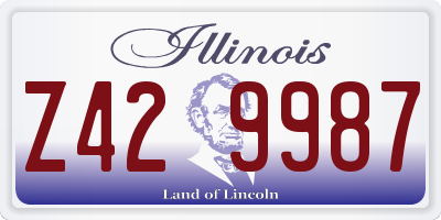IL license plate Z429987