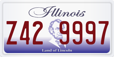 IL license plate Z429997
