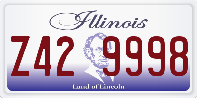IL license plate Z429998