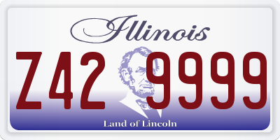 IL license plate Z429999
