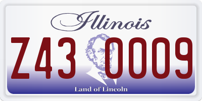 IL license plate Z430009