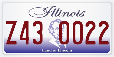 IL license plate Z430022