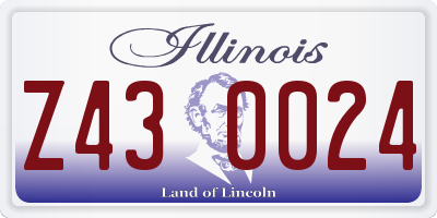 IL license plate Z430024
