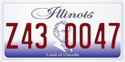 IL license plate Z430047