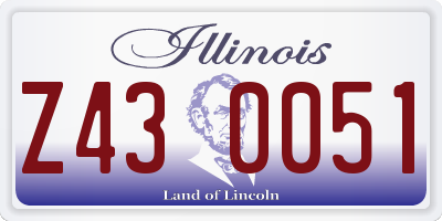 IL license plate Z430051