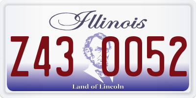 IL license plate Z430052