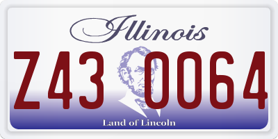 IL license plate Z430064