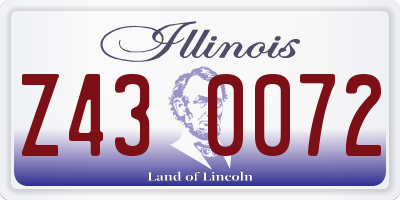 IL license plate Z430072