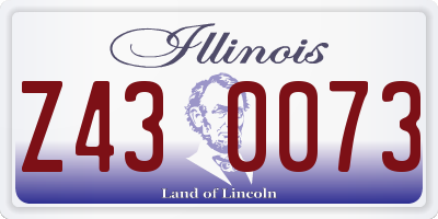 IL license plate Z430073