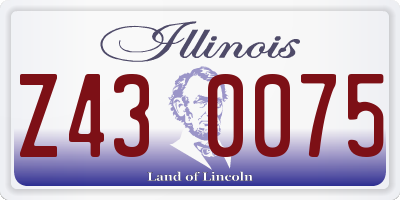 IL license plate Z430075