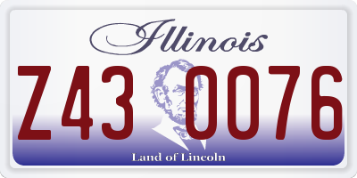 IL license plate Z430076