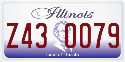 IL license plate Z430079