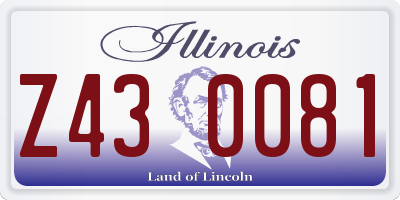 IL license plate Z430081