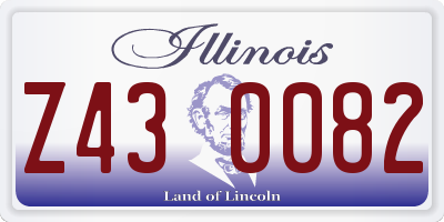 IL license plate Z430082