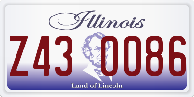 IL license plate Z430086