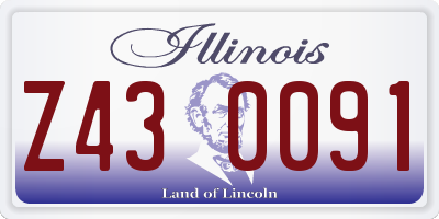 IL license plate Z430091