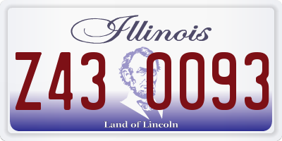 IL license plate Z430093