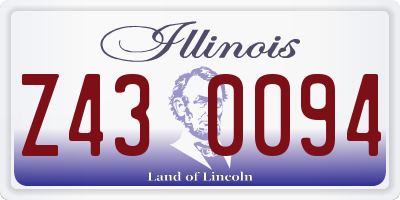IL license plate Z430094