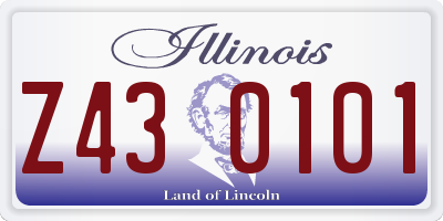IL license plate Z430101