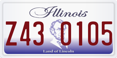 IL license plate Z430105