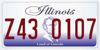 IL license plate Z430107