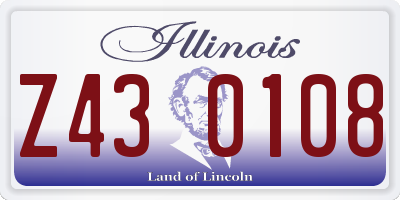 IL license plate Z430108