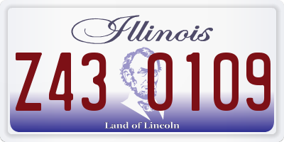 IL license plate Z430109