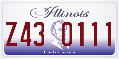 IL license plate Z430111