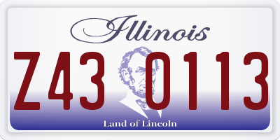 IL license plate Z430113