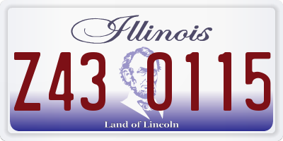 IL license plate Z430115