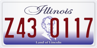 IL license plate Z430117
