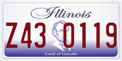 IL license plate Z430119