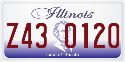 IL license plate Z430120