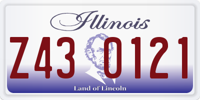 IL license plate Z430121