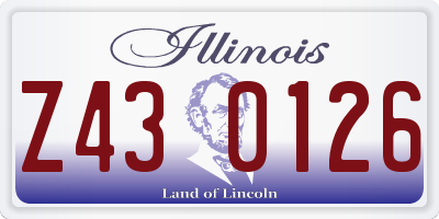 IL license plate Z430126