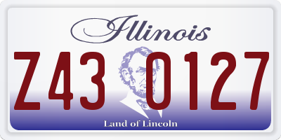 IL license plate Z430127