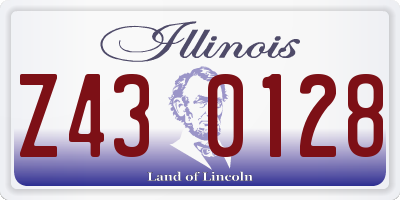IL license plate Z430128