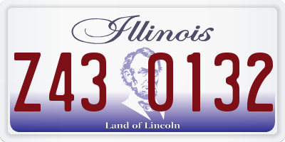 IL license plate Z430132
