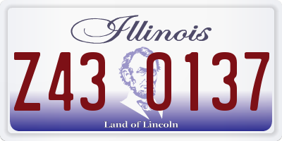 IL license plate Z430137