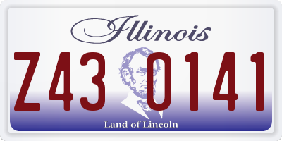 IL license plate Z430141