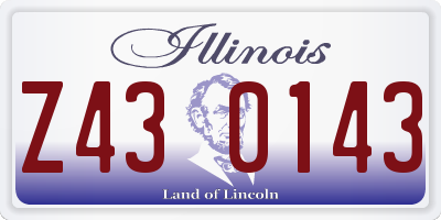 IL license plate Z430143